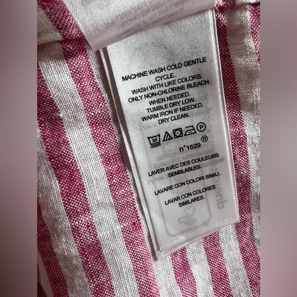 Lauren Ralph LRL Oversized Linen Buttoned Up Tunic Dress - Picture 11 of 13